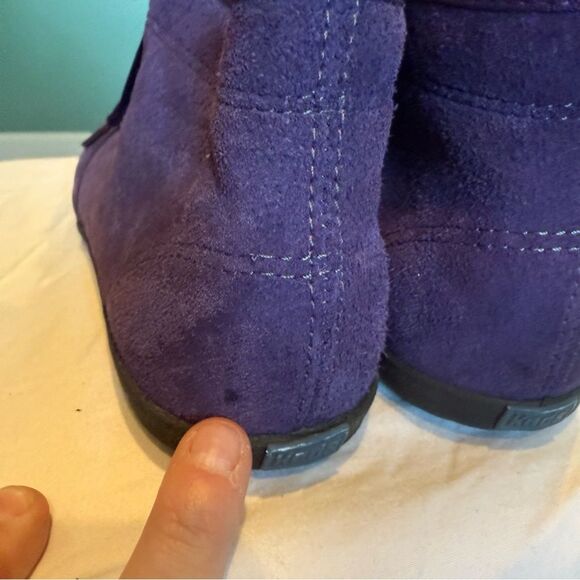 Vintage 80s 90s Keds Purple Suede Chukka Boots 9M Ribbon Lace - Picture 10 of 10